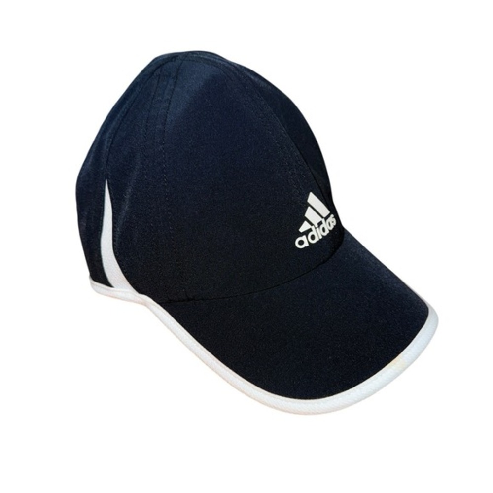 Adidas Baseball Cap Womens OSFM Pre-Owned Hat Black/White Aeroready‎ Adjustable